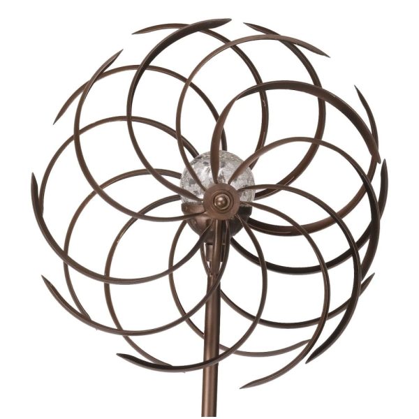 Spiro Wind Spinner with Solar Crackle Globe Sale