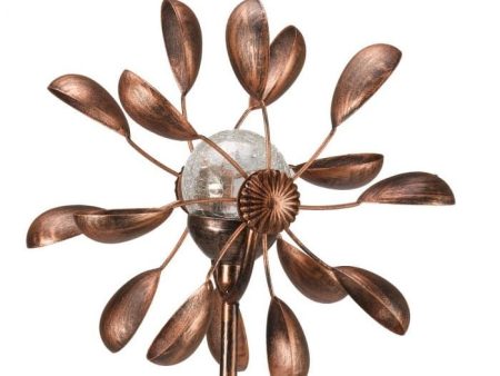 Gemini Wind Spinner with Solar Crackle Globe Solar Garden Light Sale