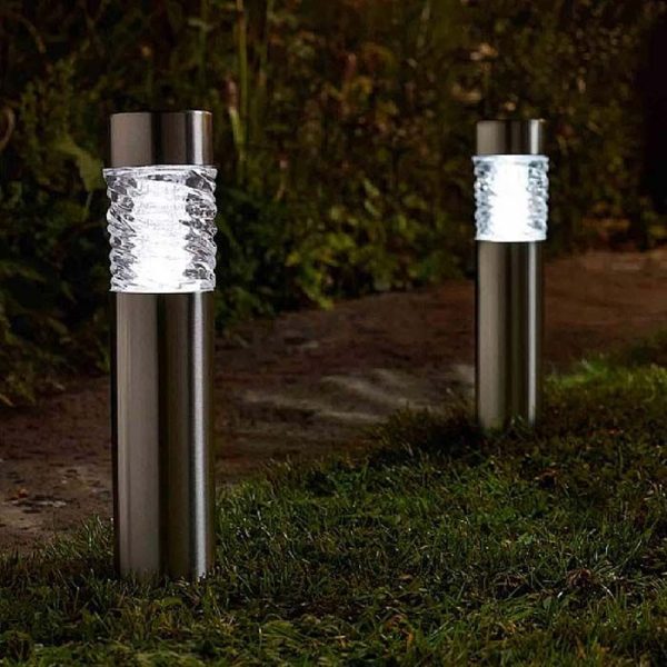 Stella Stainless Steel Solar Garden Bollard Lights - 4 Pack on Sale