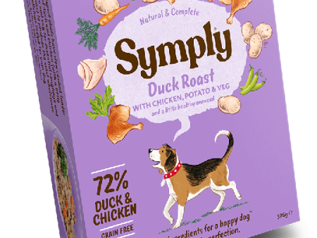 Symply Grain Free Roast Duck 7 x 395g Wet Dog Food Trays For Cheap