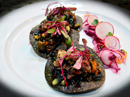 Tostaditas con Tuétano, Huitlacoche y Flor de Calabaza Discount