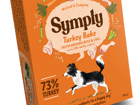 Symply Turkey Bake - Turkey & Brown Rice 7 x 395g Wet Dog Food Trays For Sale