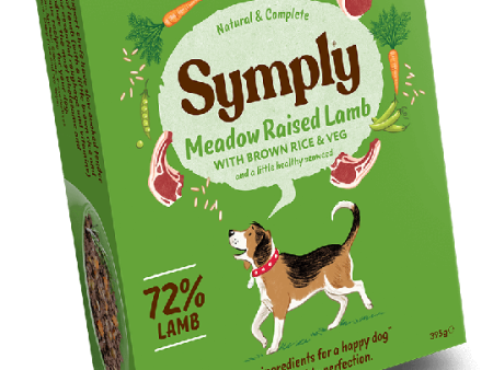 Symply Meadow Raised Lamb 7 x 395g Wet Dog Food Trays Hot on Sale