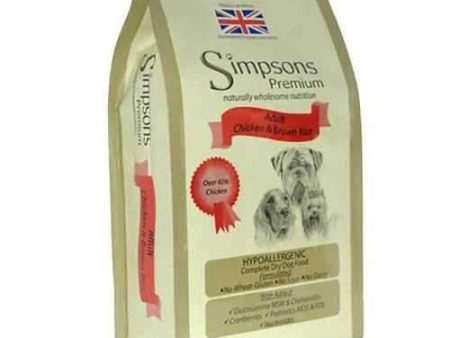 Simpsons adult Chicken & Brown Rice Dry Dog Food Online now