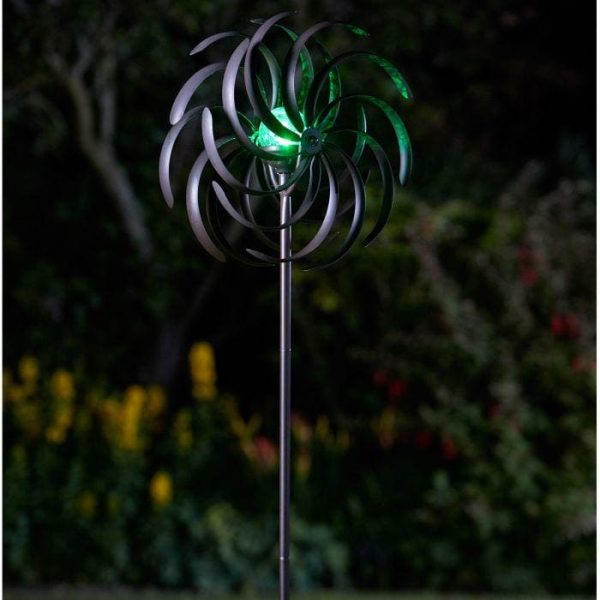 Spiro Wind Spinner with Solar Crackle Globe Sale