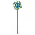 Peacock Wind Spinner with Solar Crackle Globe Light Online now