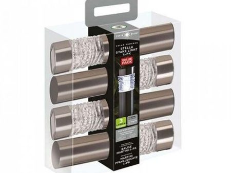 Stella Stainless Steel Solar Garden Bollard Lights - 4 Pack on Sale