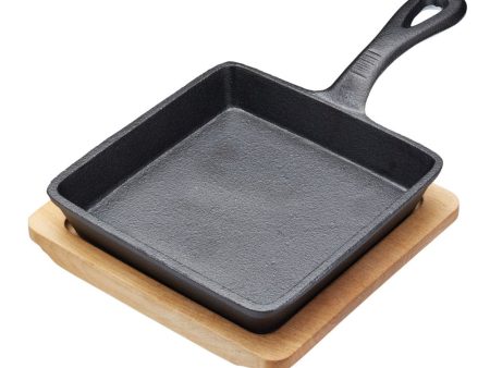 Artesa 15cm Square Frypan with Maple Wood Stand Online Sale