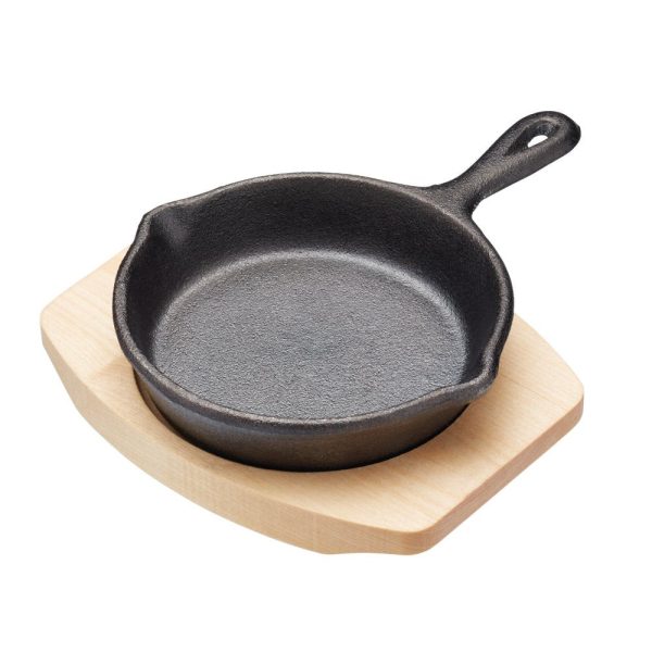 Artesa 11.5cm Mini Round Frypan with Maple Wood Stand Online now