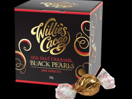 Willies Cacao Sea Salt Caramel Black Pearls (150g) on Sale