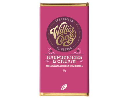 Willies Cacao Raspberries & Cream Impulse Bar (26g) For Sale