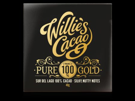 Willies Cacao Pure Gold 100% Cacao Chocolate (40g) on Sale