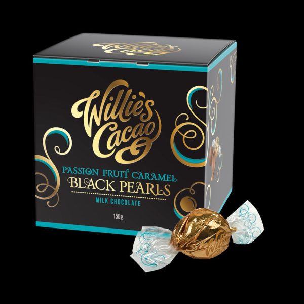 Willies Cacao Passion Fruit Caramel Black Pearls (150g) Online now