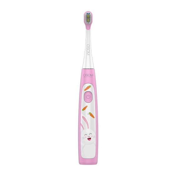 Vaikiškas įkraunamas elektrinis dantų šepetėlis OSOM Oral Care Kids Sonic Toothbrush Pink OSOMORALK7PINK, rožinės spalvos, IPX7 Fashion