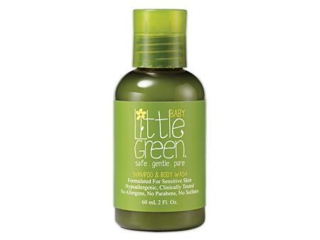 Plaukų šampūnas ir kūno prausiklis kūdikiams Little Green Baby Shampoo & Body Wash LGBS2, 60 ml Fashion