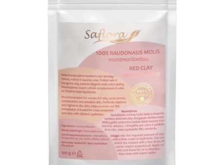 Saflora Raudonasis molis 100% grynas montmorilonitas 100 g Online now